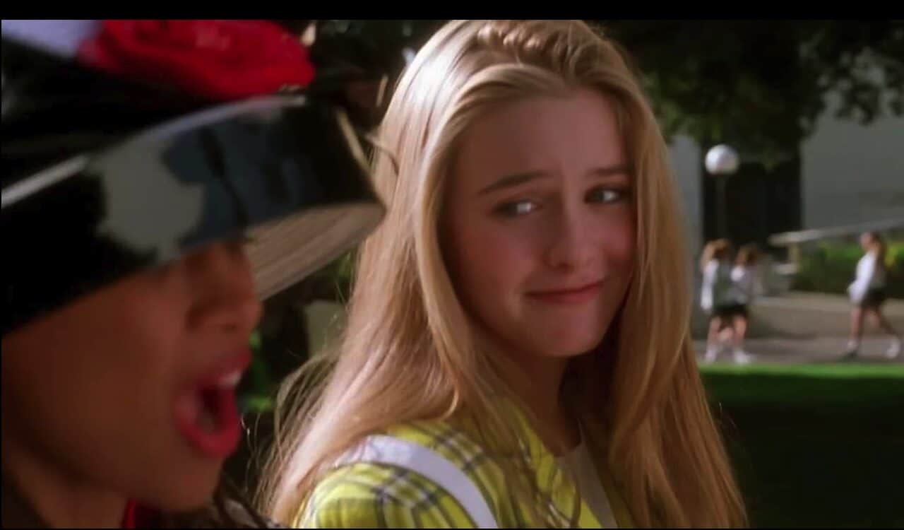 Cher's yellow plaid outfit in "Clueless"